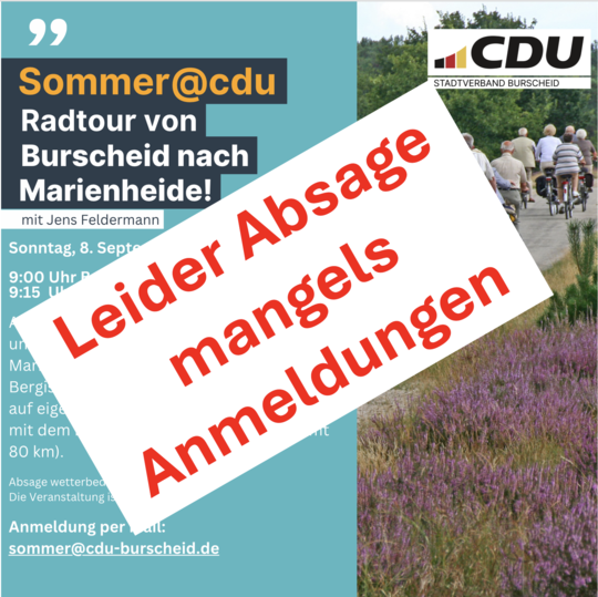 Leider Absage mangels Anmeldungen!